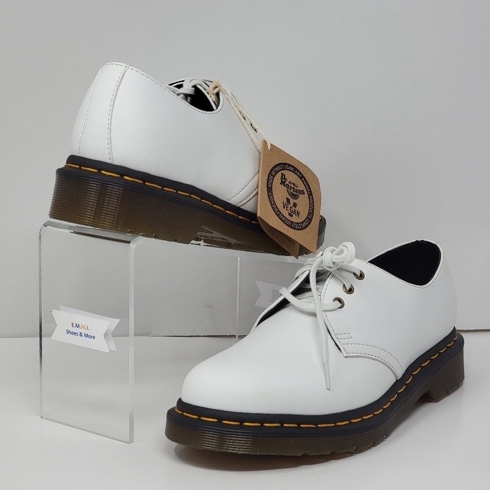 Dr Martens Vegan Low Boots Air Wair Air Cushion White  27214 Mens 6 Womens 7 New - Picture 5 of 9